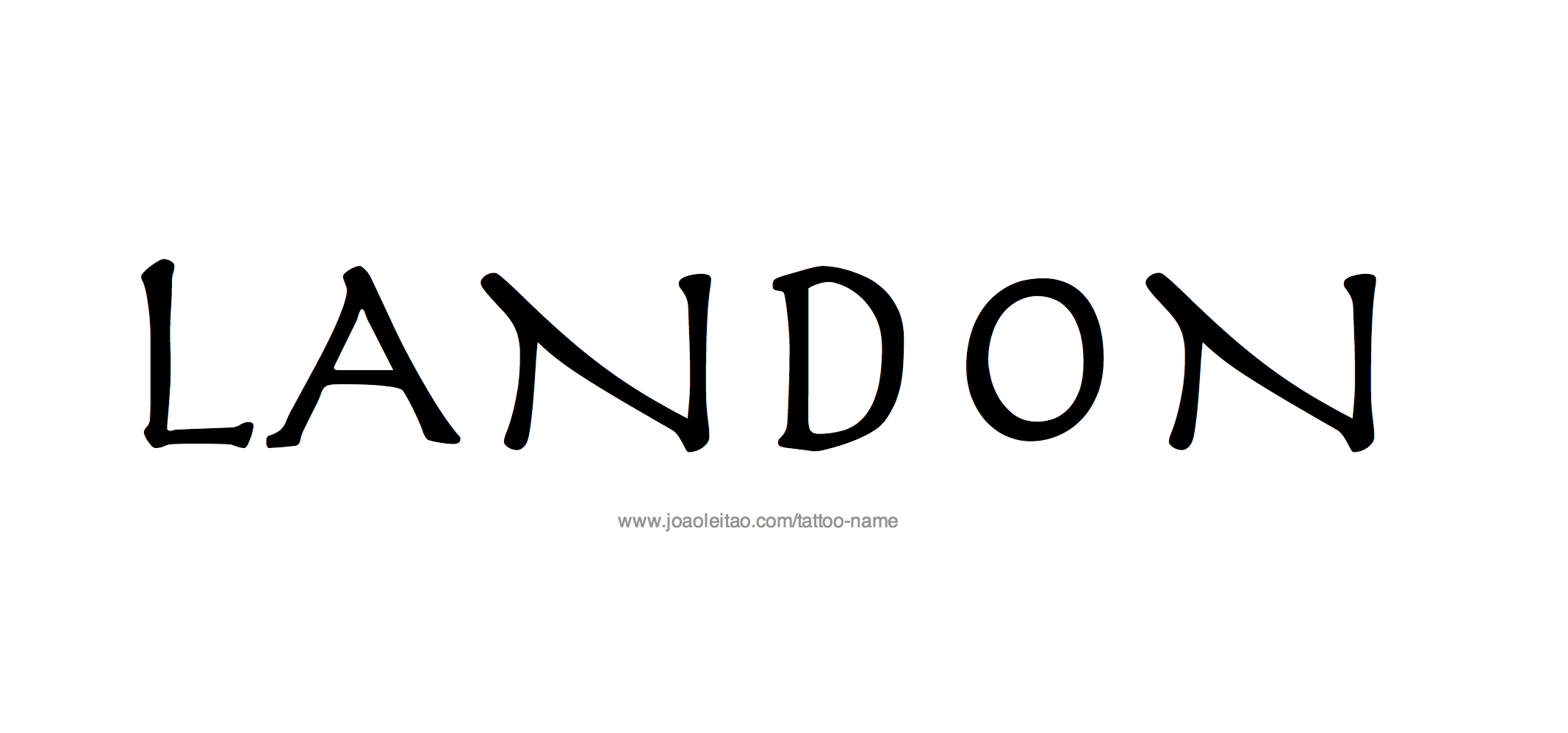 Landon Name Tattoo Designs